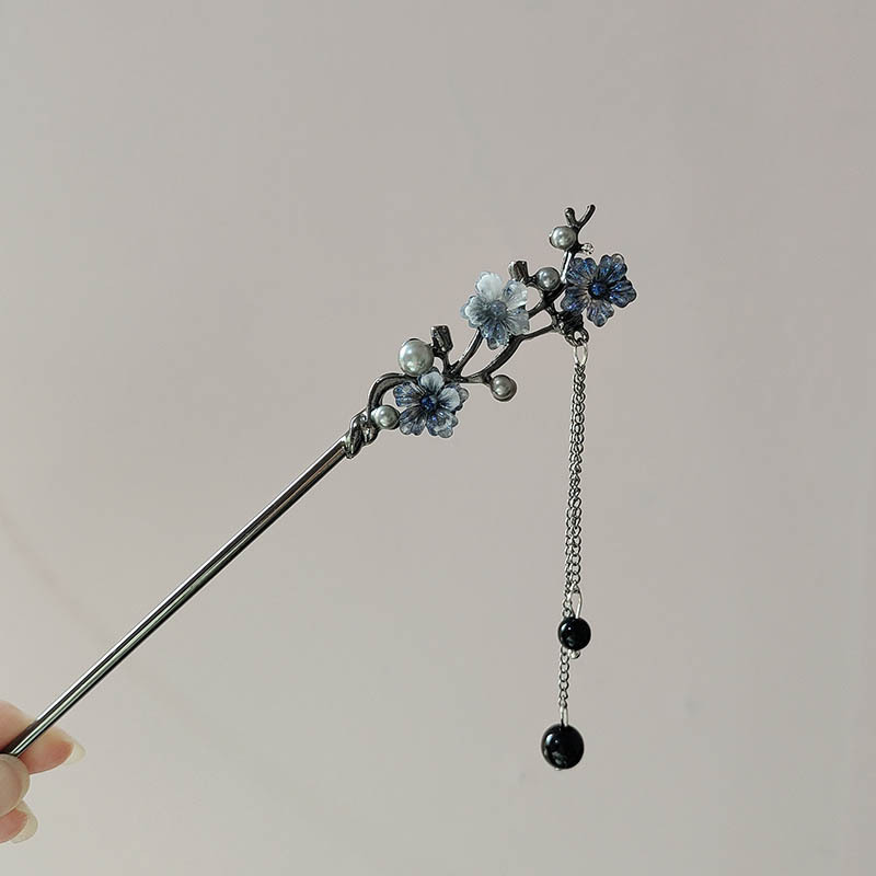 Pearl Hair Pin - 클래식 헤어 스틱 젓가락 잉크 컬러