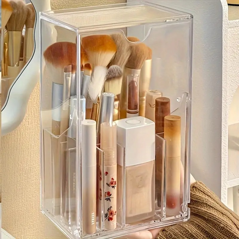 플립탑 투명 메이크업 브러쉬 홀더 화장품 보관함 방진  - Women'S Vanity Accessories 리뷰 및 가격