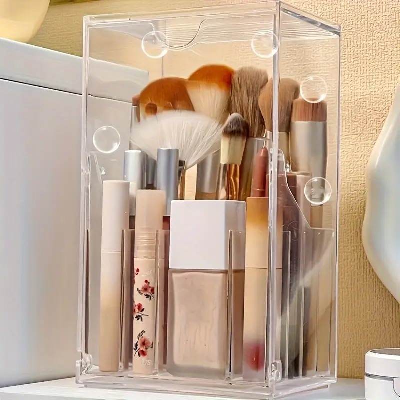 플립탑 투명 메이크업 브러쉬 홀더 화장품 보관함 방진  - Women'S Vanity Accessories 리뷰 및 가격