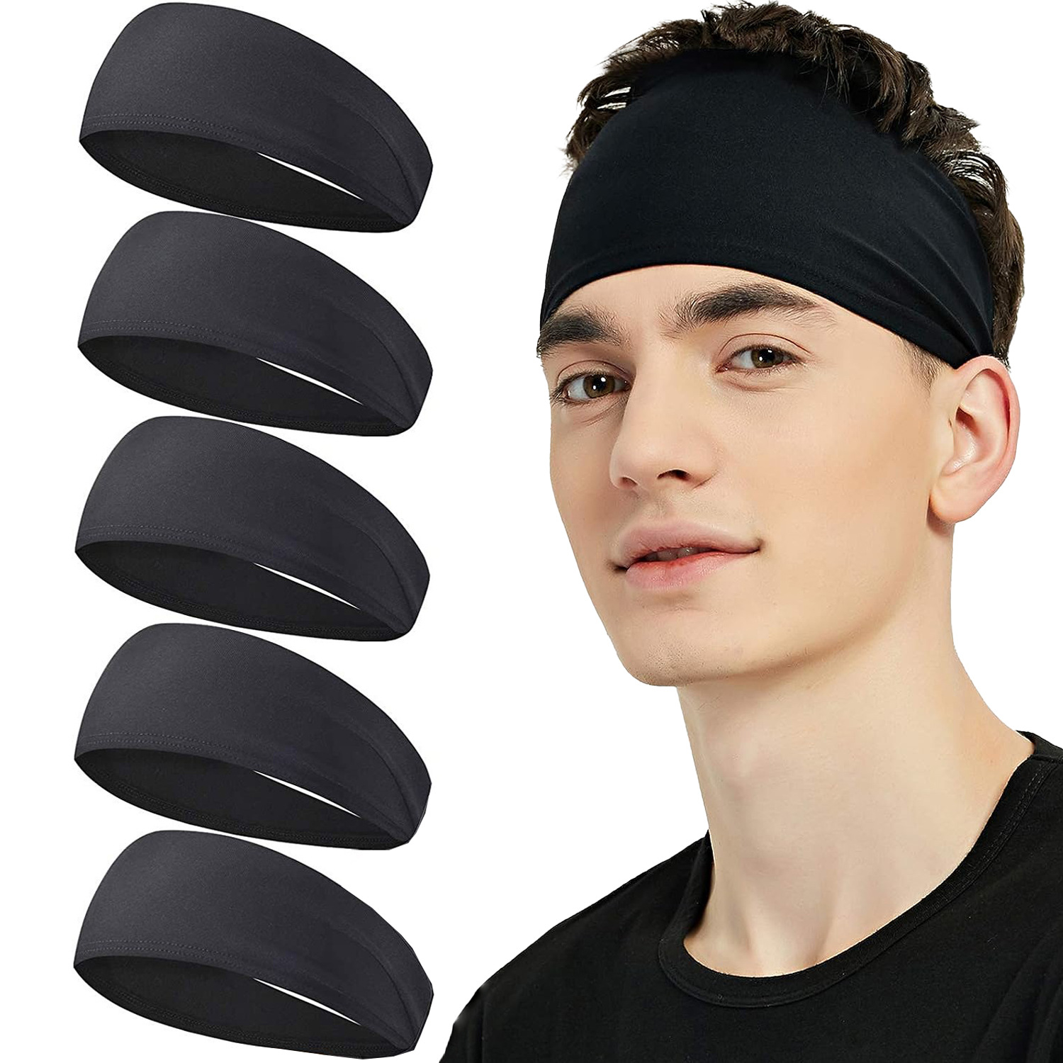 남성용 스웨트 밴드 여성용 탄성 스포츠 헤어 밴드 헤드 - Women'S Yoga Accessories 리뷰 및 가격