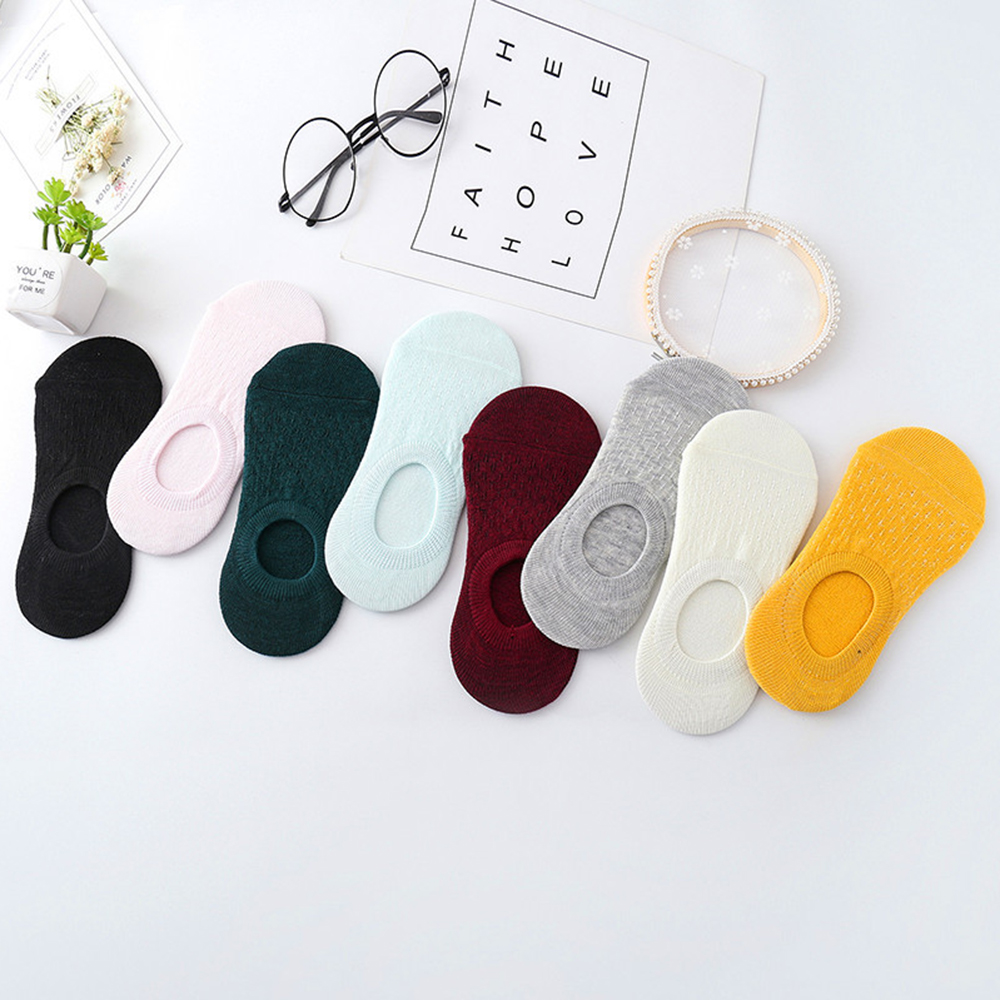 10 조각 5 쌍 여성 양말 슬리퍼 세트 솔리드 컬러  - Women'S Ankle Accessories 리뷰 및 가격