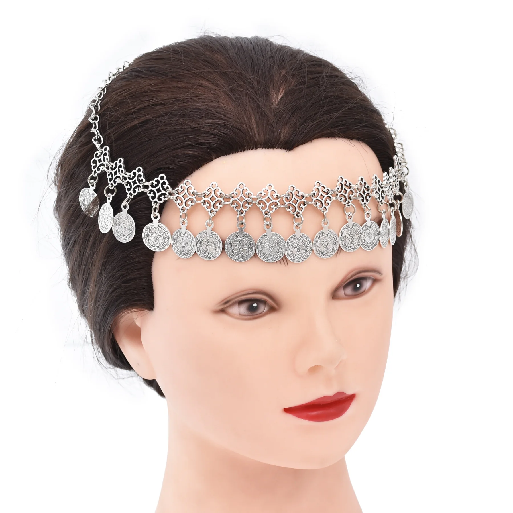 빈티지 스타일의 동전 펜던트 목걸이, 여성용 헤드 액세 - Women Accessories Pakistan 리뷰 및 가격