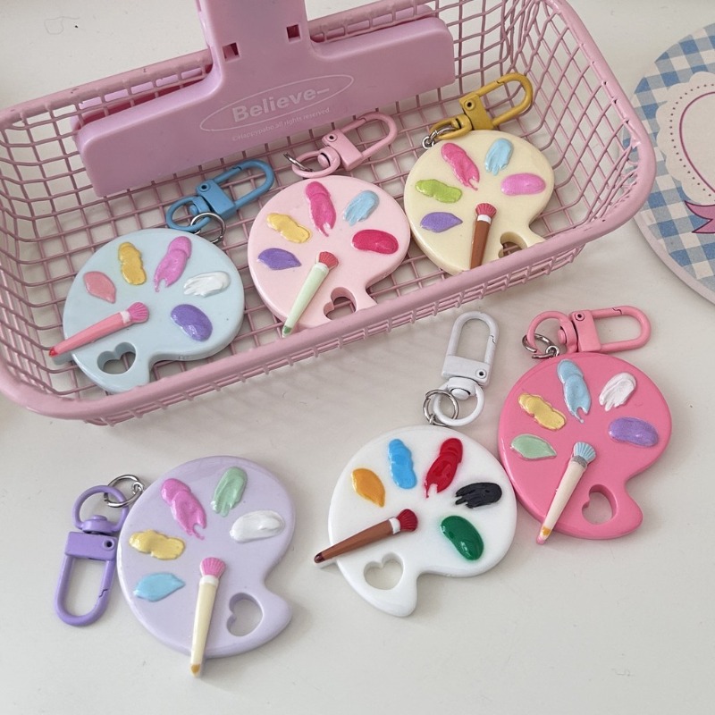 3개 세트 창의적인 레진 드로잉 보드 펜던트 키체인 여 - Women Accessories Drawing 리뷰 및 가격