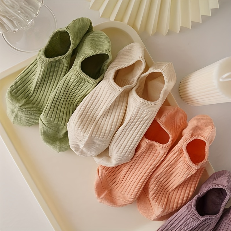 5쌍 컬러풀한 골지 짧은 양말, 편안하고 통기성이 좋은 - Women'S Ankle Accessories 리뷰 및 가격