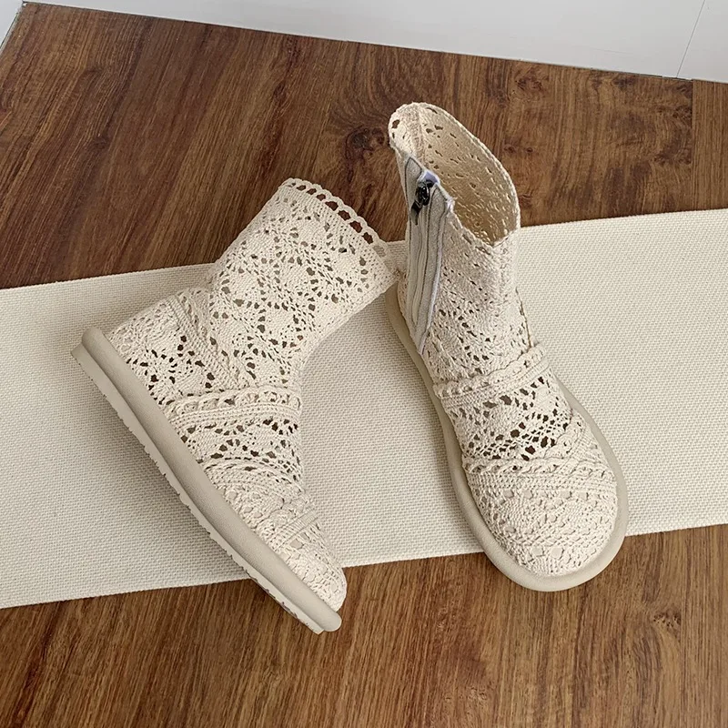 2026 여름 부츠 통기성 메쉬 여름 여성 플랫 수제  - Women'S Ankle Accessories 리뷰 및 가격