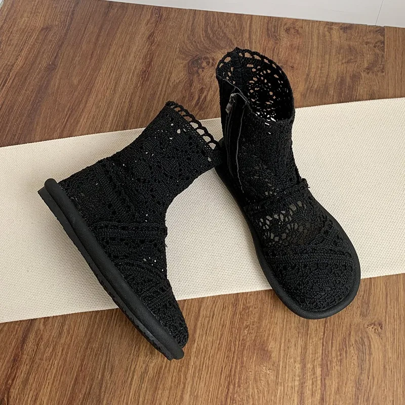 2026 여름 부츠 통기성 메쉬 여름 여성 플랫 수제  - Women'S Ankle Accessories 리뷰 및 가격