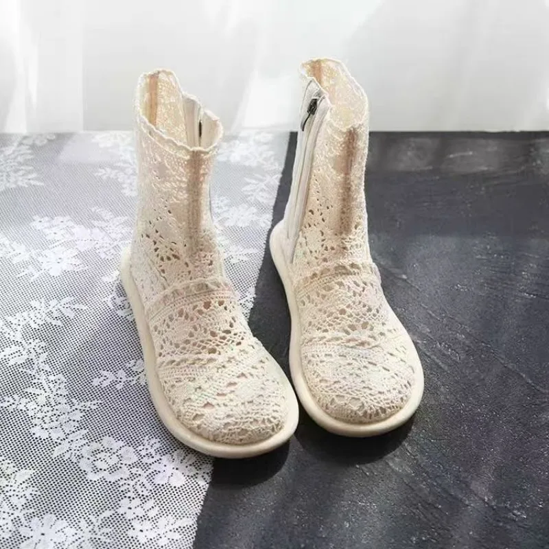 2026 여름 부츠 통기성 메쉬 여름 여성 플랫 수제  - Women'S Ankle Accessories 리뷰 및 가격