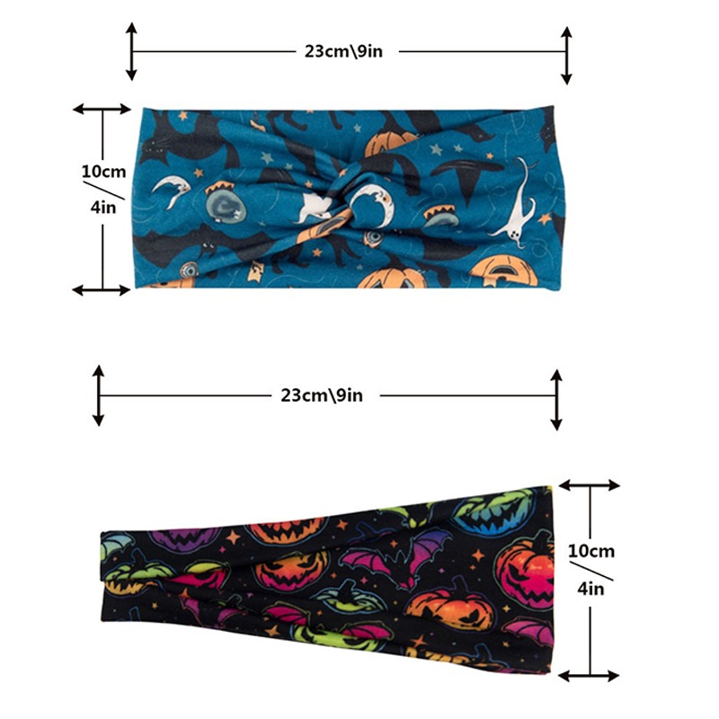보헤미안 인쇄 해골 호박 Grimace 할로윈 넓은 머 - Women'S Yoga Accessories 리뷰 및 가격