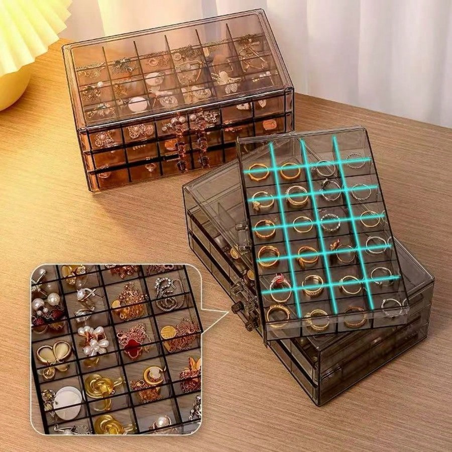 대용량 쥬얼리 정리함, 3/5단 투명 서랍형 쥬얼리 보 - Women Accessories Drawer 리뷰 및 가격